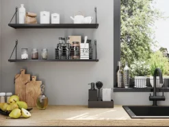 Konsole Wire 21,6 cm x 21 cm Schwarz Matt