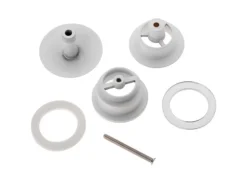 Kronenbach Ablaufventil Schaftventil rund und kurz für Waschtisch ohne Überlauf in Weiß Matt