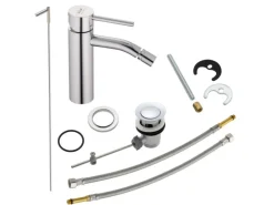 Kronenbach Bidet-Einhebelmischer Lima 2.0 mit Ablaufgarnitur in Chrom