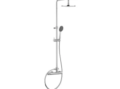 Kronenbach Duschsystem 2.0 rund mit Einhebelmischer und Kopfbrause 22,5 cm in Chrom