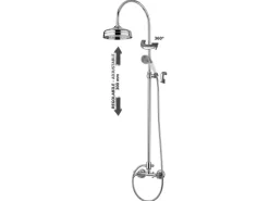 Kronenbach Duschsystem Aufputz IOTA 2.0 in Chrom