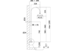 Kronenbach Duschsystem Aufputz IOTA 2.0 in Chrom