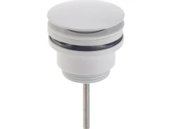 Kronenbach Pop Up Ablaufventil rund und kurz in Weiß Matt