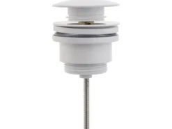 Kronenbach Pop Up Ablaufventil rund und kurz in Weiß Matt