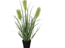 Kunstpflanze Ried Gras Grün Topf-Ø 10 cm H 53 cm, Ø: 30 cm