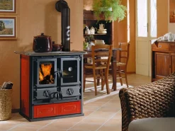 La Nordica Küchenherd Rosetta Kachel Rot 7,2 kW EEK: A+ gratis Anzündpapier