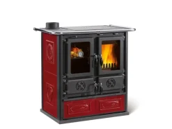 La Nordica Küchenofen Rosetta Keramik Bordeaux 7,9 kW