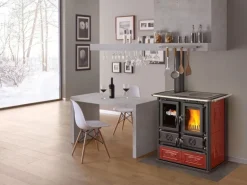 La Nordica Küchenofen Rosetta Keramik Bordeaux 7,9 kW