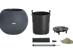 Lechuza® Übertopf Puro Schiefergrau Ø 50 cm integriertes Erdbewässerungssystem