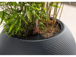 Lechuza® Übertopf Puro Schiefergrau Ø 50 cm integriertes Erdbewässerungssystem