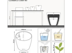 Lechuza® Pflanzgefäß Classico Color Ø 59 cm x 56 cm Schiefergrau