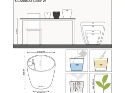 Lechuza® Pflanzgefäß Classico Color 21 Weiß Ø 21 cm