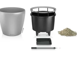 Lechuza® Pflanzgefäß Classico Premium LS Ø 35 cm x 32 cm Silber metallic