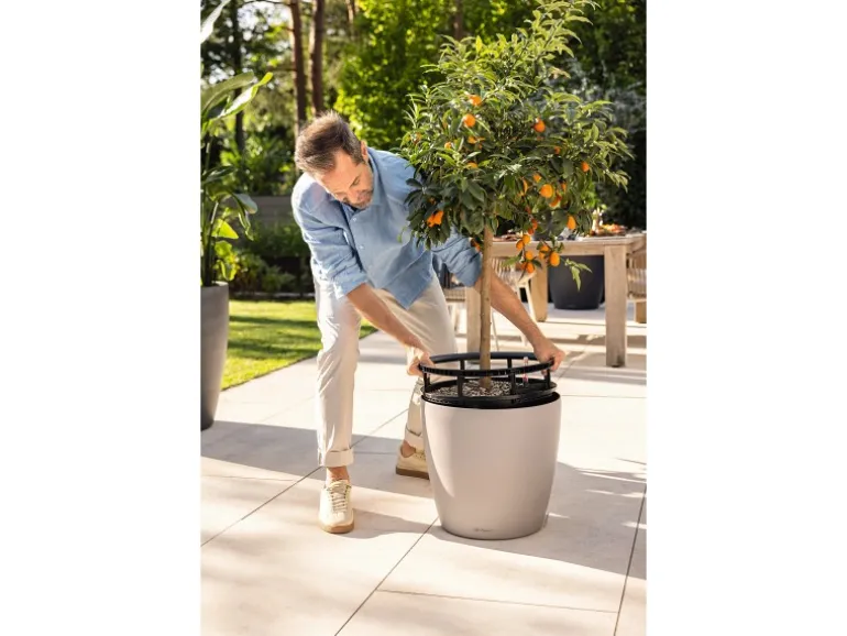 Lechuza® Pflanzgefäß Classico Color Ls 43 Sandbraun Ø 43 cm