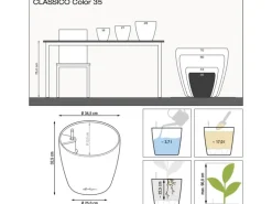 Lechuza® Pflanzgefäß Classico Color 35 Muskat Ø 35 cm