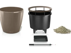 Lechuza® Pflanzgefäß Classico Premium LS Ø 22 cm x 21 cm Taupe hochglanz