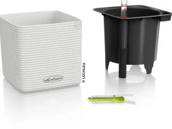 Lechuza® Pflanzgefäß Cube Color 14 Weiß 14 cm x 14 cm