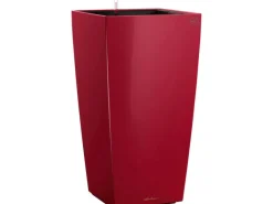 Lechuza® Pflanzgefäß Cubico Premium 50 cm x 50 cm Scarlet Rot hochglanz