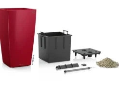 Lechuza® Pflanzgefäß Cubico Premium 50 cm x 50 cm Scarlet Rot hochglanz