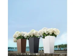 Lechuza® Pflanzgefäß Cubico Color 22 Weiß 22 cm x 22 cm