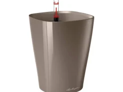 Lechuza® Pflanzgefäß Mini-Deltini Taupe hochglanz Ø 10 cm