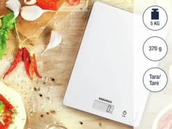 Leifheit Küchenwaage Page Compact 300 Weiß 20 cm x 15 cm x  1,3 cm