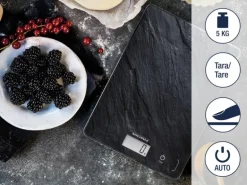 Leifheit Küchenwaage Page Compact 300 Slate 20 cm x 15 cm x 1,3 cm Dunkelgrau