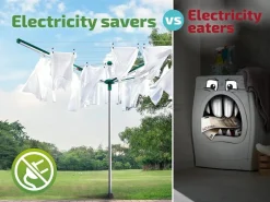 Leifheit Wäschespinne Linomatic V 40m Leine Wäscheständer höhenverstellbar