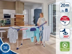 Leifheit Wäscheständer Pegasus 200 Wäschetrockner 20m Leine Rollen inkl. Zubehör