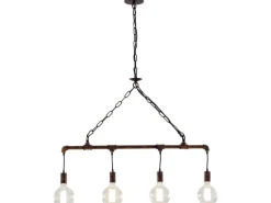 Luce Design Pendelleuchte Amarcord Rostbraun 4-flammig