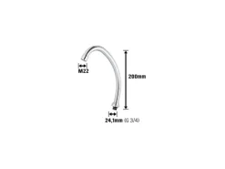 LUX HU-Auslauf 24,1 mm (G 3/4) x 200 mm