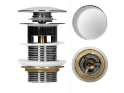 LuxeBath Waschbecken aus Keramik Weiß 81x16,5x46 cm mit Ablaufgarnitur