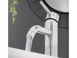 LuxeBath Wasserhahn Bad Klein für Badezimmer Chrom Messing Rund Mischbatterie