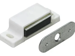 Magnetschnäpper Gegenplatte starr 3 kg - 4 kg Kunststoff Weiß 4 Stück