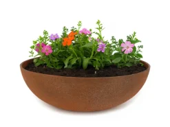 matches21 HOME&HOBBY Pflanzschale für Draussen in Rostoptik 45 x 13 cm