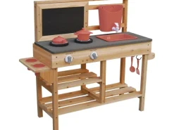 Matschküche FSC® Tanne 93 cm x 82,5 cm x 32 cm Rot-Grau-Schwarz