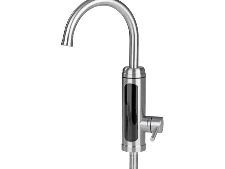 Maxxmee Warm und Kaltwasserarmatur mit integrierter Heizspirale Edelstahl 3600 W