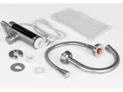 Maxxmee Warm und Kaltwasserarmatur mit integrierter Heizspirale Edelstahl 3600 W