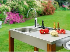 Maxxmee Warm und Kaltwasserarmatur mit integrierter Heizspirale Edelstahl 3600 W