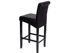 MCW Barhocker C33 2er-Set Schwarz Matt Dunkle Beine Kunstleder