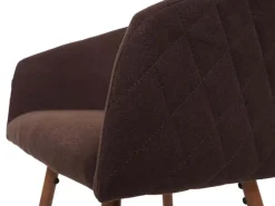 MCW Barhocker D72 2er-Set Stoff/Textil Braun