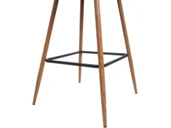 MCW Barhocker D72 2er-Set Stoff/Textil Braun