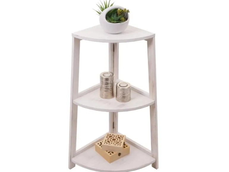 MCW Eckregal K44 Shabby Weiß