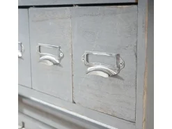 MCW Küchenregal C49 5 Schubladen Shabby Look Grau