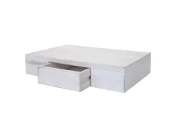 MCW Wandregal Cher 8x40x25cm Weiß Shabby