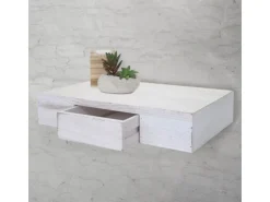 MCW Wandregal Cher 8x40x25cm Weiß Shabby