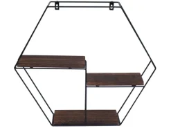 MCW Wandregal K76 43x49x11cm Dunkelbraun