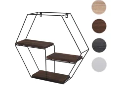 MCW Wandregal K76 43x49x11cm Dunkelbraun