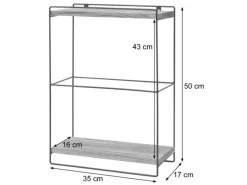 MCW Wandregal K77 50x35x17cm Dunkelbraun