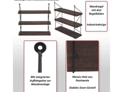 MCW Wandregal K78 40x40x13cm Dunkelgrau